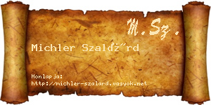 Michler Szalárd névjegykártya